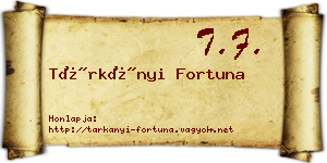 Tárkányi Fortuna névjegykártya